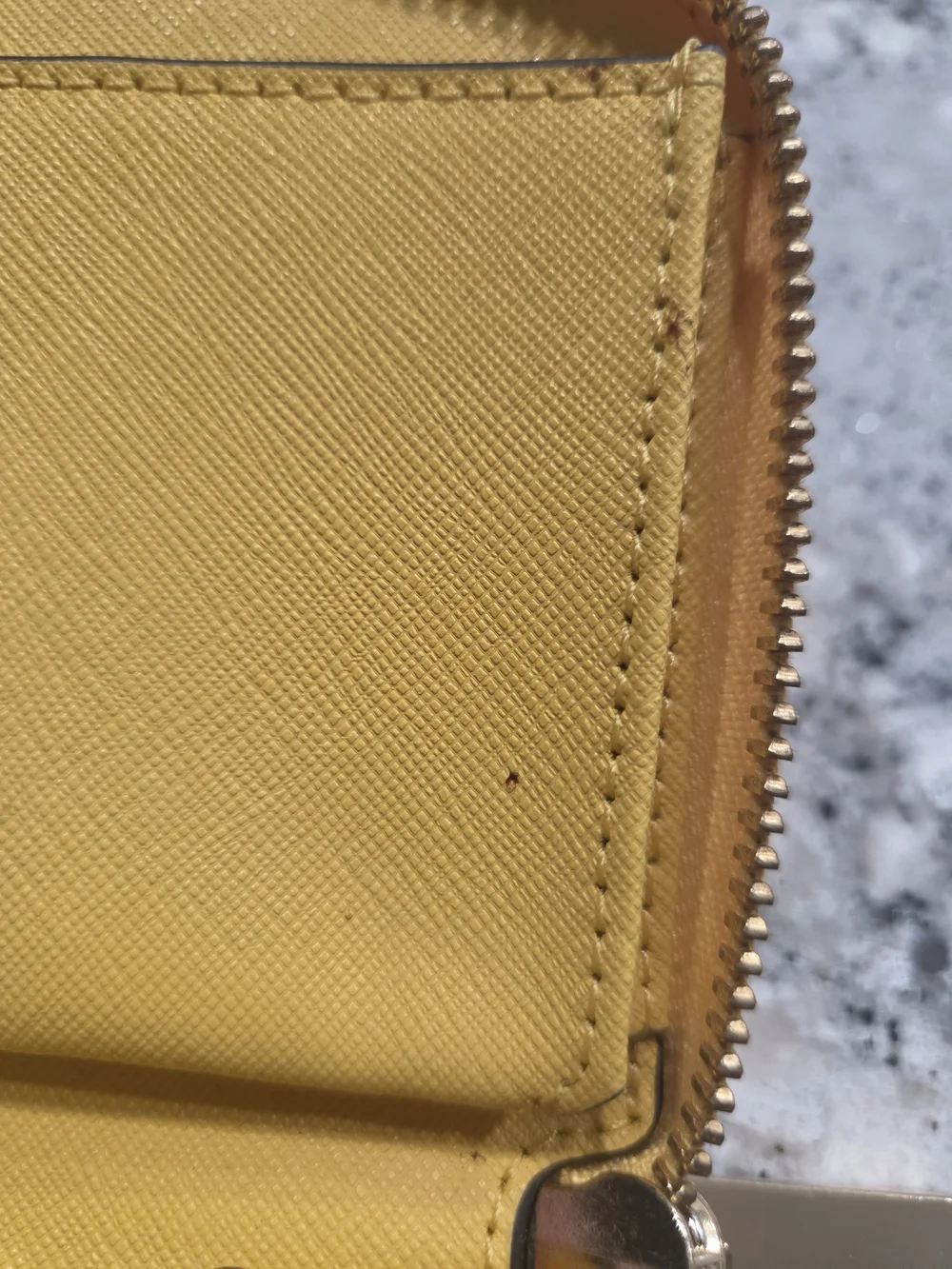 Michael Kors Yellow Leather Wristlet Wallet